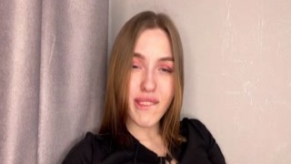 Honey Sasha - A Girl With A Juicy Ass Cums While At Home Alone