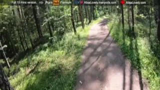 Alisa Lovely - Blonde on Bicycle Loves to Suck Cocks to Strangers during Forest Bike Ride Outdoor POV