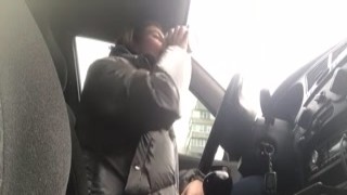 NickiBlack - In car real Public masturbation