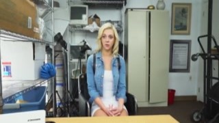 Blonde teen is having hardcore anal sex