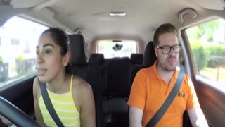 Student driver publicly sucks instructor before pussyfu